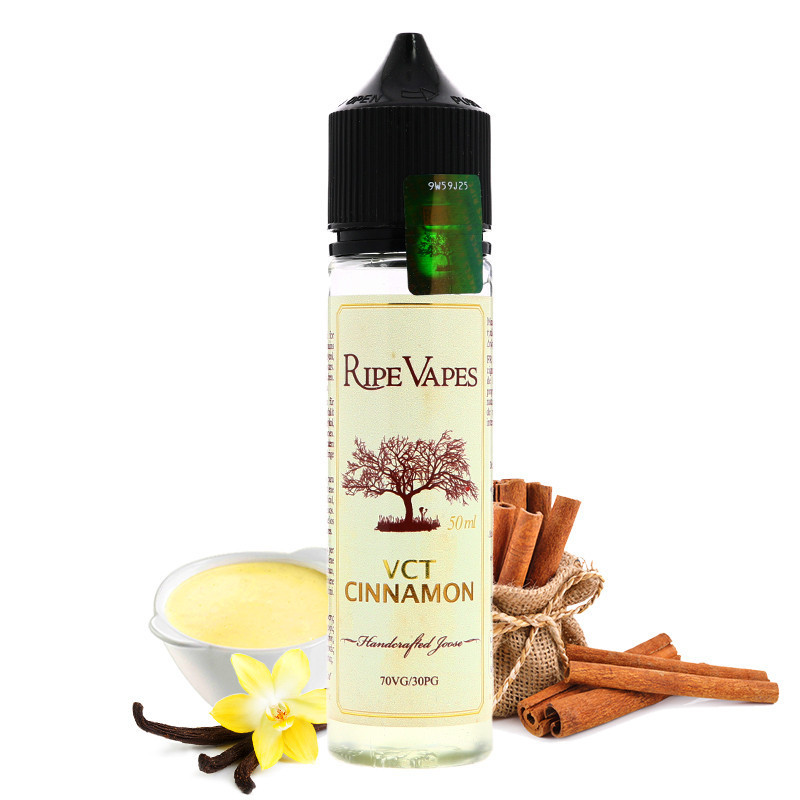 VCT Cinnamon Liquido Ripe Vapes 20ml Aroma Tabacco, Crema e Cannella