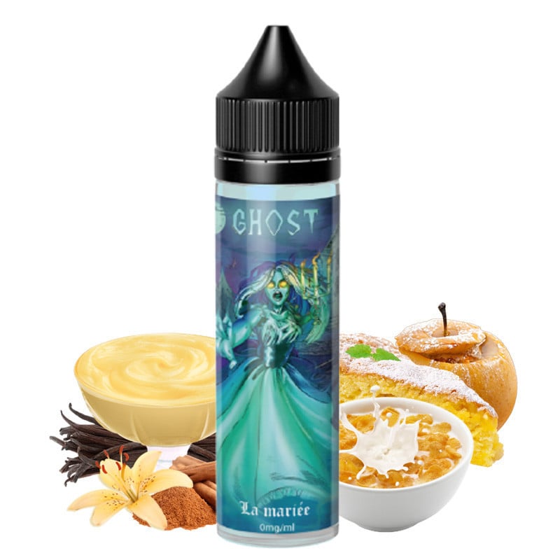 E-liquide La Mariée (gâteau pomme, custard, cannelle, céréales) - Ghost 50 ml