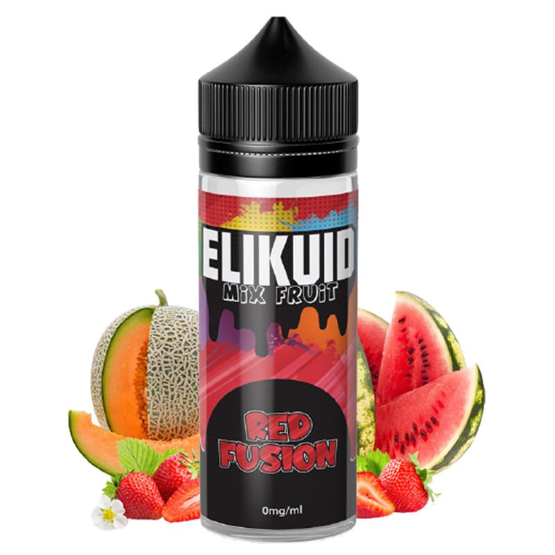 E-liquide Red Fusion (pastèque, melon, fraise) - Elikuid 100 ml