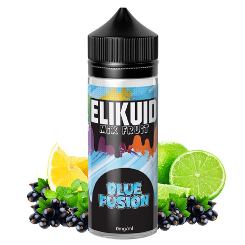 E-Liquid Blue Fusion (Cassis, Zitrone, Minze) - Elikuid 100 ml