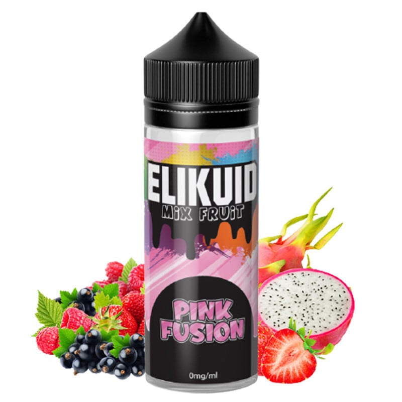 E-liquide Pink Fusion (fruit du dragon, litchi, fruits rouges) - Elikuid 100 ml