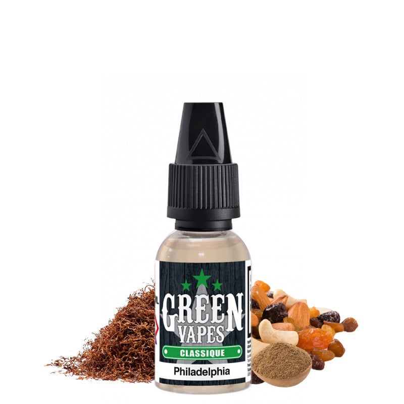 E-Liquid Philadelphia (würziger Tabak) - Green Vapes 10 ml