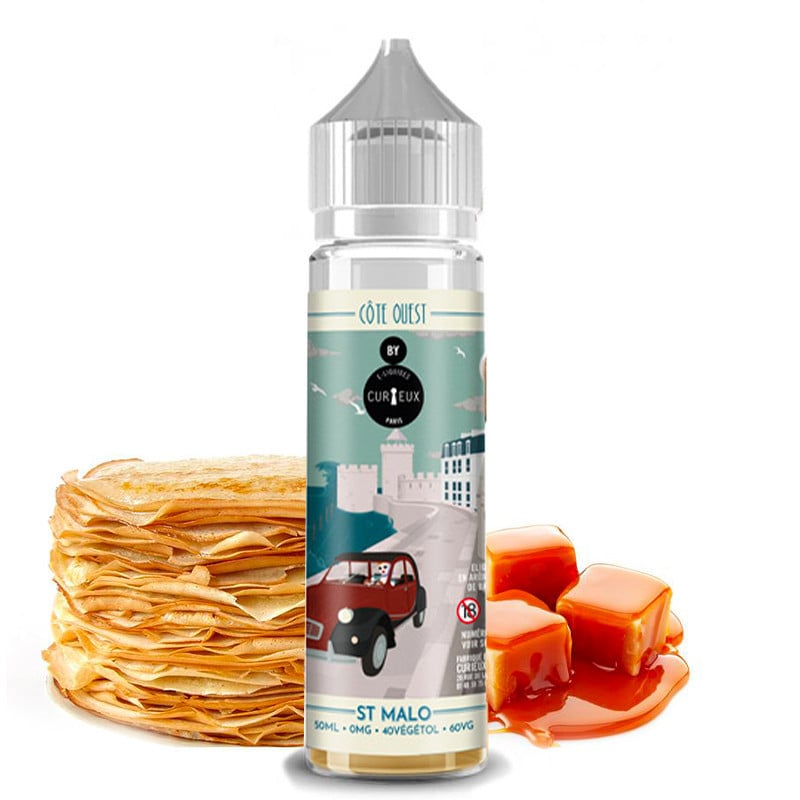 E-liquid 50 ml St Malo (salted butter cream) - Côte Ouest by Curieux