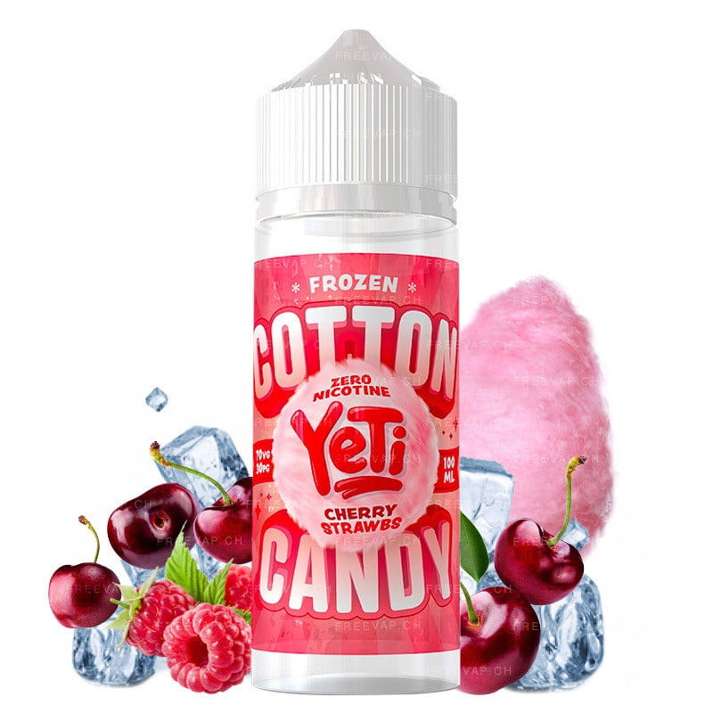 E-liquide Cherry Strawbs - Shortfill format - Cotton Candy Frozen by Yéti