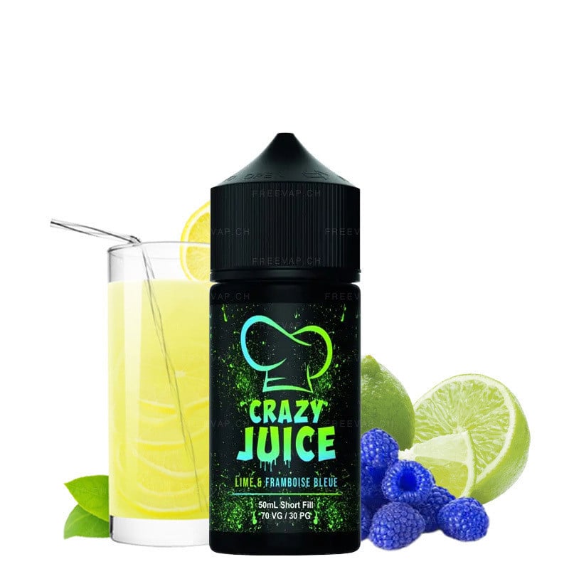 50 ml E-Liquid Limette & Blaue Himbeere von  Crazy Juice by Mukk Mukk