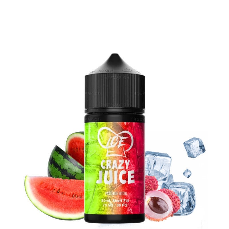 50 ml E-Liquid Wassermelone Litschi Ice Crazy Juice Mukk Mukk