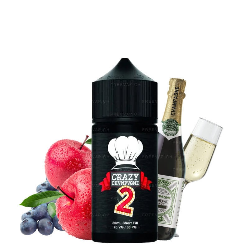 E-Liquid Crazy Chvmpvgne V2 ( Apfel & Heidelbeere Schaumwein) - Shortfill Format - Crazy Chvmpvgne by Mukk Mukk | 50ml