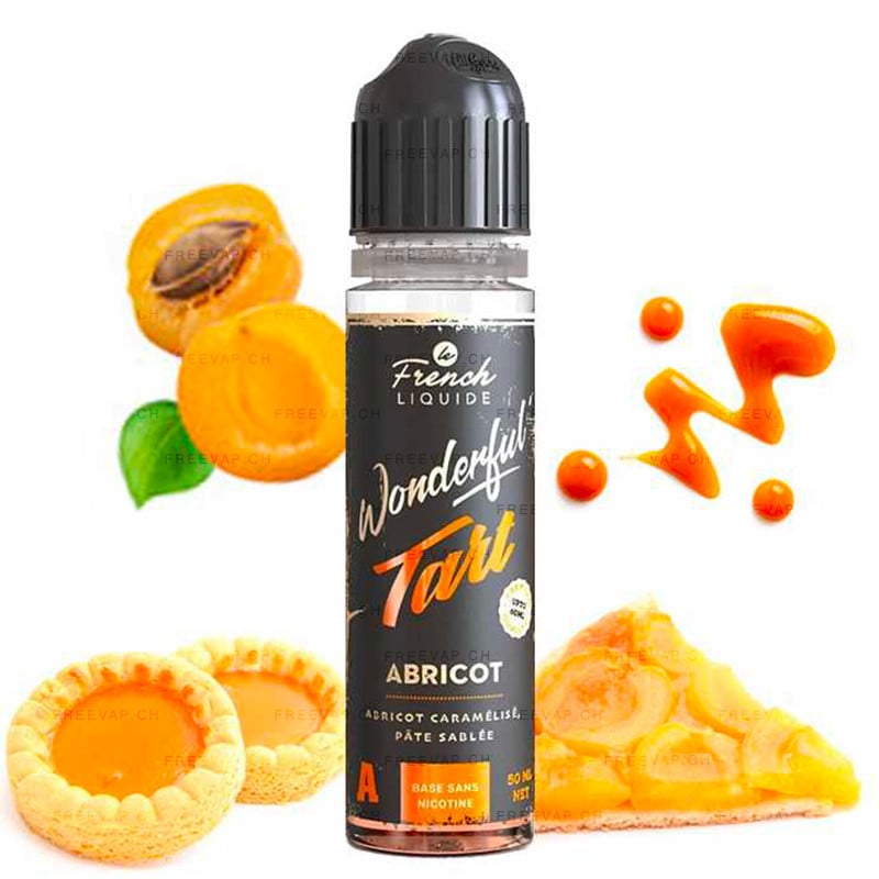 50 ml E-Liquid Aprikose von Wonderful Tart By Le French Liquide mit Nikotin-Shots