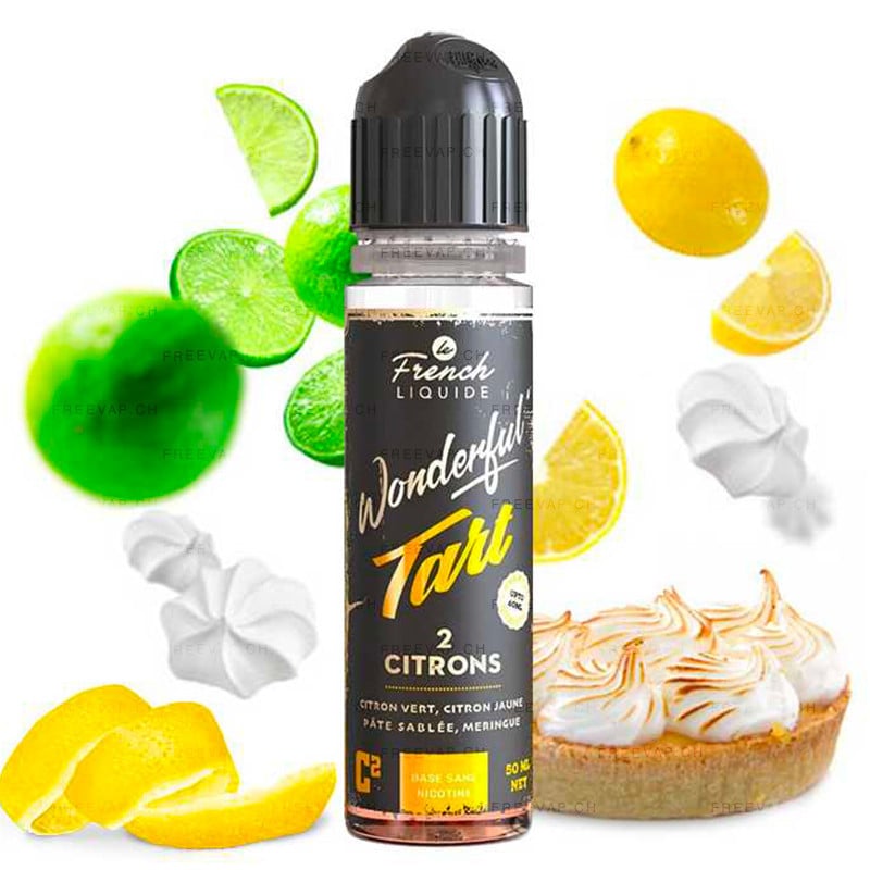 E-Liquid 2 Citrons (Zitrone, Limette & Baiser) - Wonderful Tart By Le French Liquide | 60ml mit Nikotin