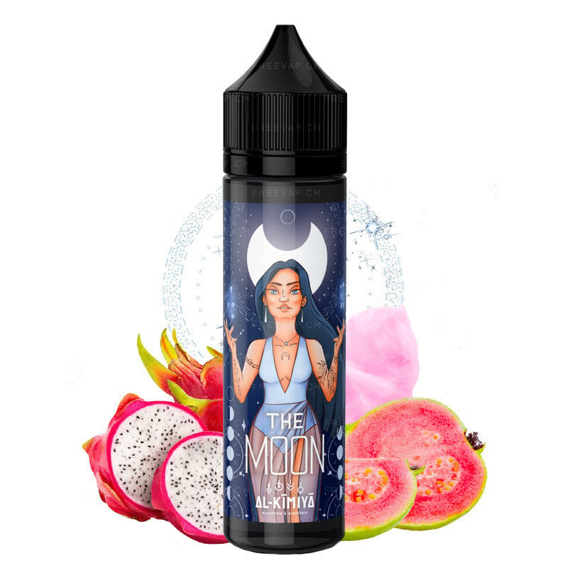 E-liquide The Moon saveurs barbe à papa, fruit du dragon et goyave - Al-Kimiya