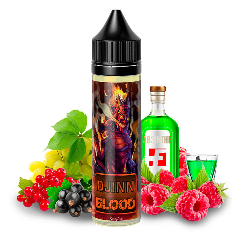 Eliquide Djinn blood (framboise, cassis, groseille, raisin, absinthe) - Blood by O'jlab