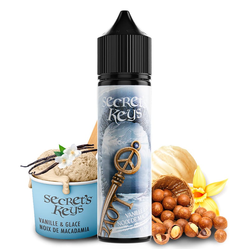 E-liquid White Key (vanilla, macadamia nut ice cream) - Secret's Keys 50 ml