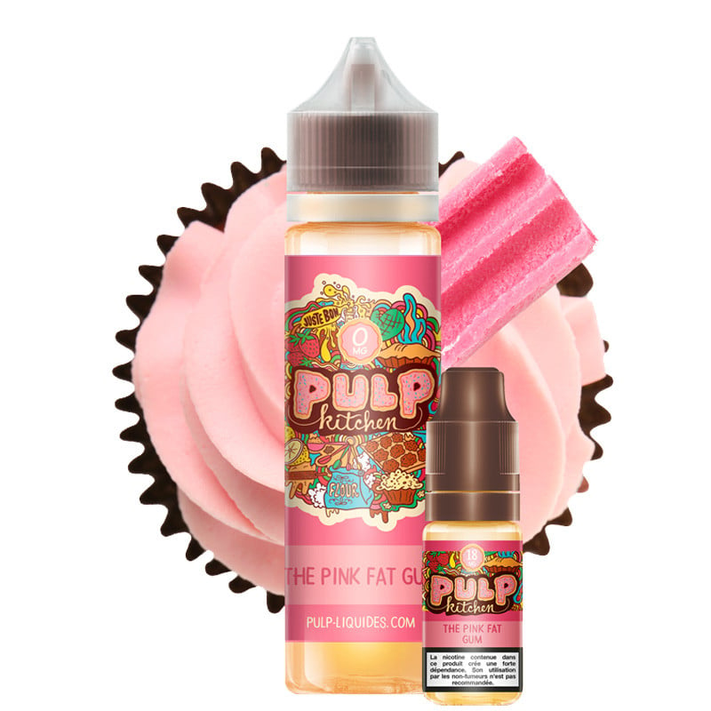 60 ml E-Liquid The Pink Fat Gum (Kaugummi) von Pulp Kitchen by Pulp mit Nikotin-Shots