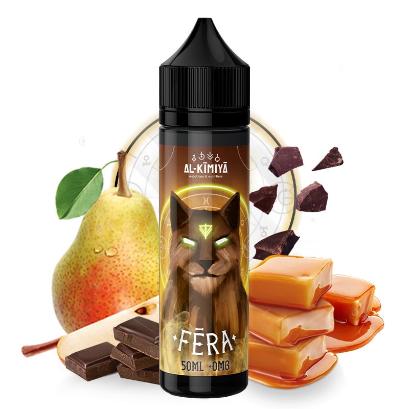 E-liquide Fera saveurs poire, caramel, vanille, chocolat et beurre - Al-Kimiya