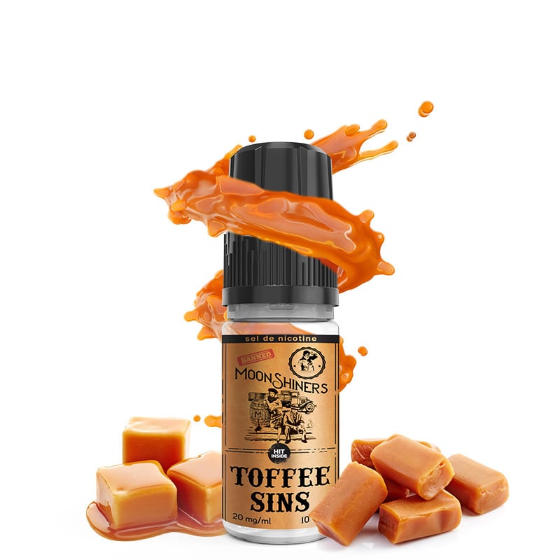 E-liquid Toffee Sins (melting caramel, sugar) - Nic salts - Moonshiners 10 ml