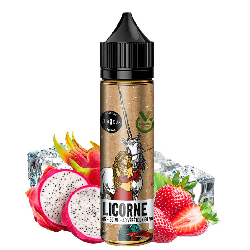 E-Liquide Licorne (fraise, fruit du dragon) 50 ml édition astrale Végétol