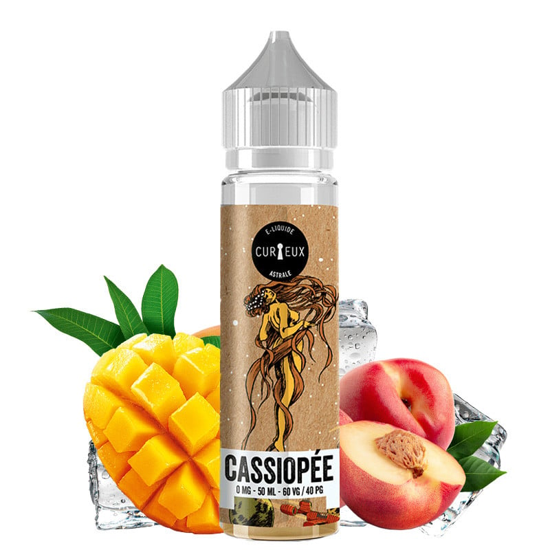 E-Liquid Cassiopée (Mango, Pfirsich, Frische) 50 ml Édition Astrale