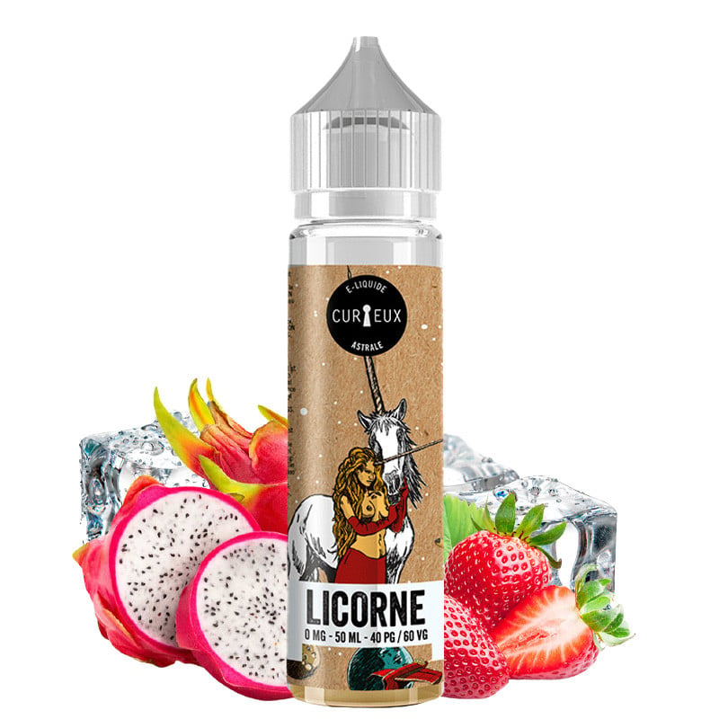 E-Liquid Licorne (Erdbeere, Drachenfrucht) 50 ml Édition Astrale