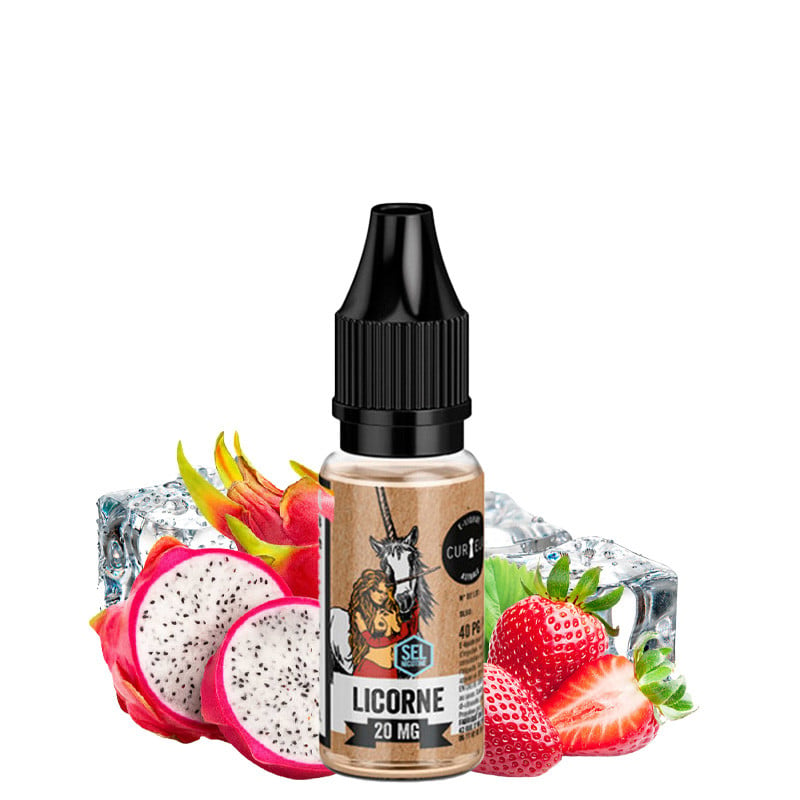 E-Liquid Licorne ( Erbeere & Drachenfrucht) - Nikotinsalz - Édition Astrale by Curieux | 10ml