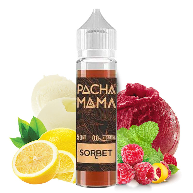 E-liquid Sorbet (raspberry, lemon and mint) - Pachamama 50 ml