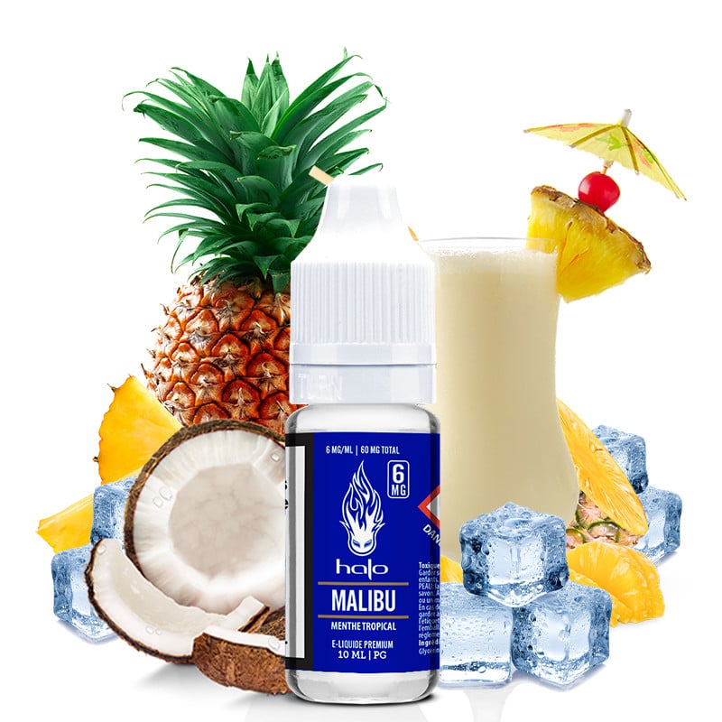 E-liquid Malibu (pineapple, coconut, menthol) - Halo 10 ml