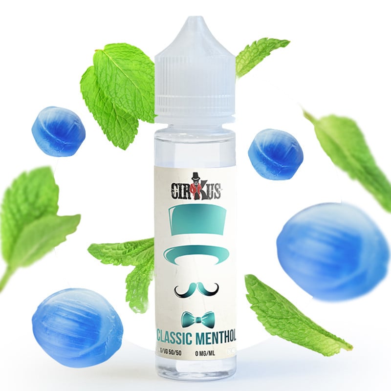 E-Liquid 50 ml Classic Menthol Cirkus minty tobacco flavour