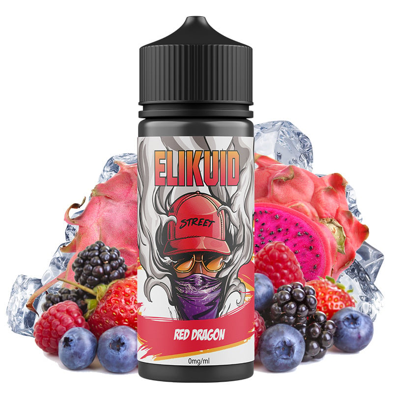 E-Liquid Red Dragon ( Drachenfrucht & Waldbeeren) - Elikuid Street by O'Jlab | 100ml "Shortfill 120ml"