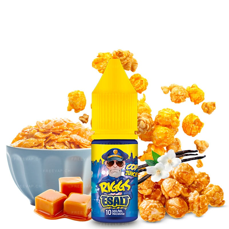 E-Liquid Riggs Cop Juice (Custard, Conflakes & Popcorn) - Nikotinsalz - Esalt von Eliquid France | 10 ml