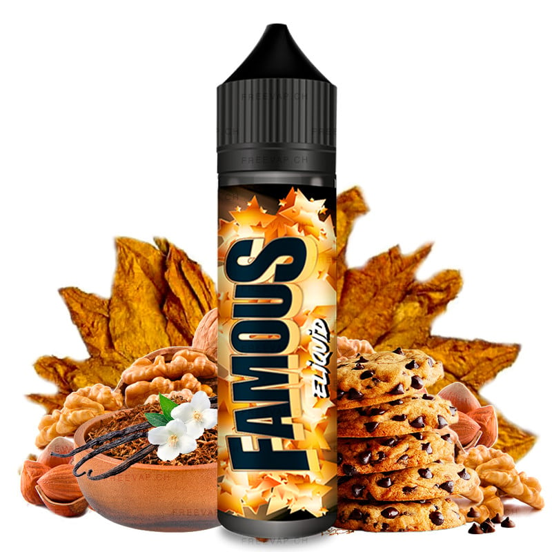 E-Liquid Famous (Classic Blond, Vanille-Keks & Nüsse) - Shortfill Format - Premium by Eliquid France | 50ml