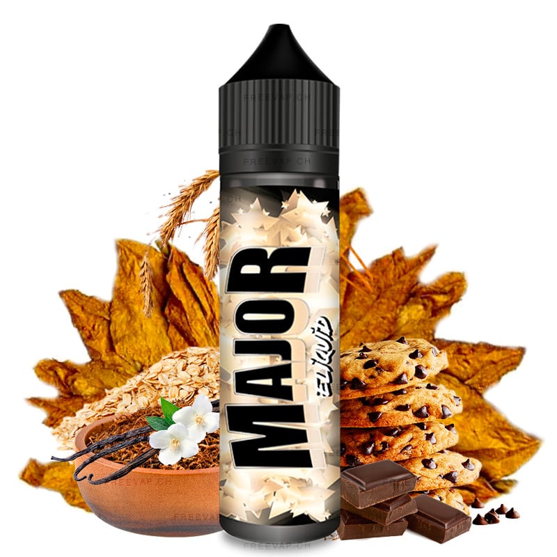 E-liquide Major (vanille, céréales, tabac blond, cookie, chocolat) - Premium by Eliquid France 50ml