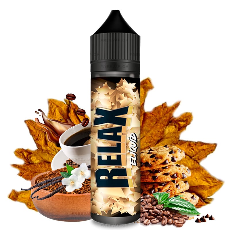 E-Liquid Relax (Tabak, Vanille, Cookie, Kaffee) - Premium by Eliquid France 50ml