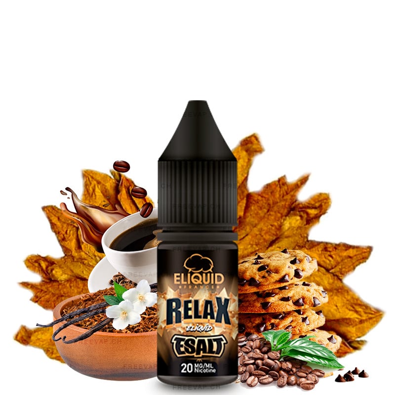 Relax (blond tobacco, vanilla, cookie, coffee) - Nicotine salts - Esalt by Eliquid France | 10ml