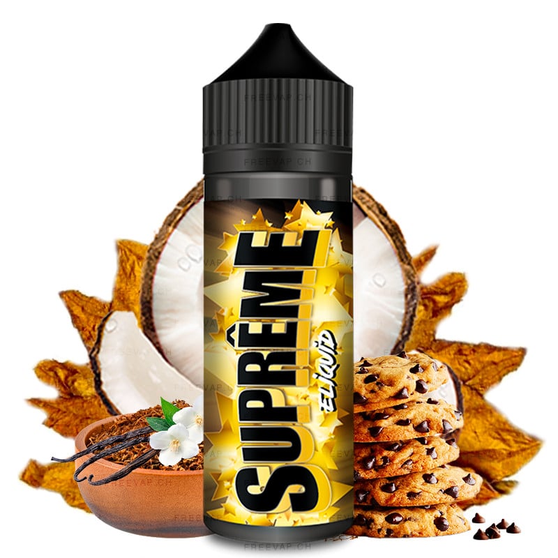 E-liquid Supreme (light tobacco, vanilla, cookie, coconut) - Premium Eliquid France 100 ml