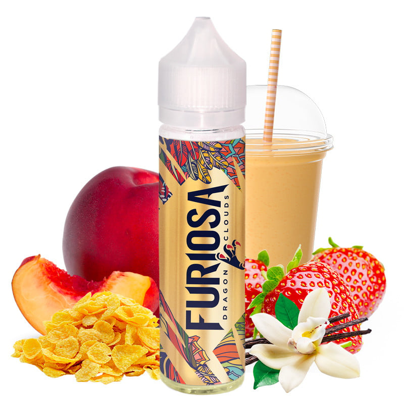 E-Liquid Dragon Clouds (Erdbeer-Milchshake, Cornflakes & Nektarine) - Furiosa | 40ml