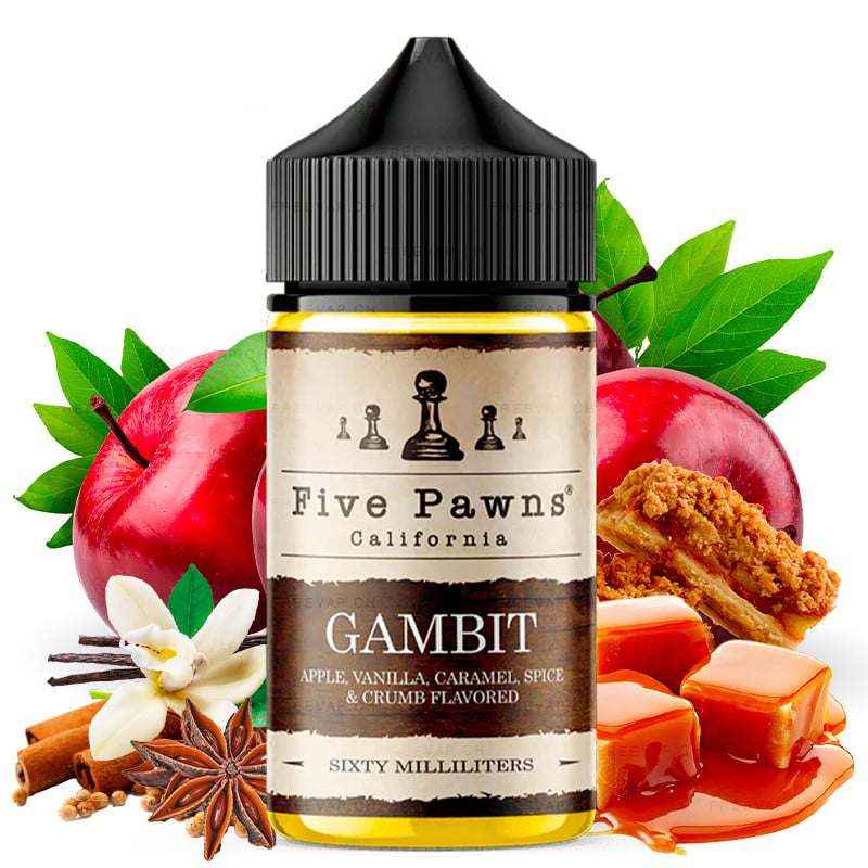 E-liquid Gambit (apple, caramel, vanilla, cream) - Five Pawns 50 ml