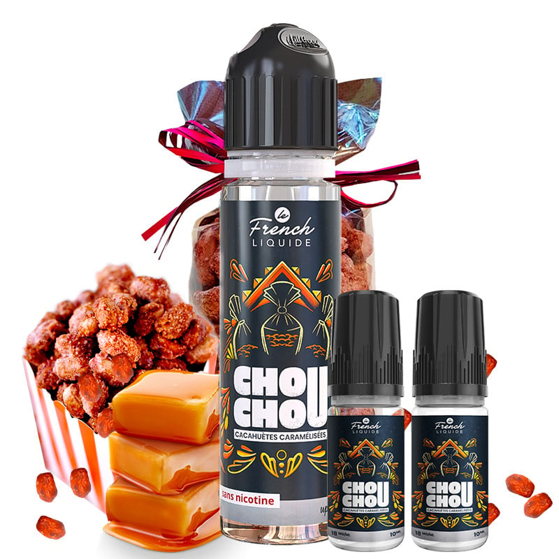 E-Liquid Chouchou (Erdnüsse, Karamell & Vanille) - Le French Liquide - 50ml "Shortfill 60ml mit Nikotin"