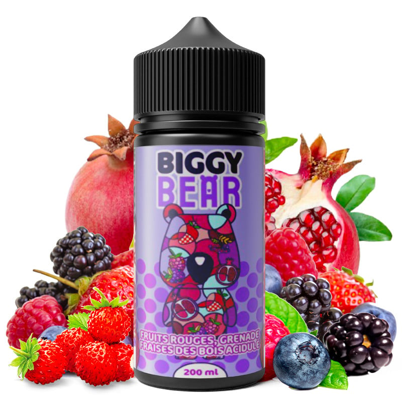 E-Liquid Rote Früchte, Granatapfel & Saure Walderdbeere  - Biggy Bear | 200ml