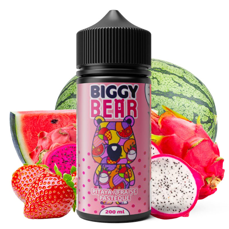 E-Liquid Pitaya, Erdbeere & Wassermelone - Biggy Bear | 200ml