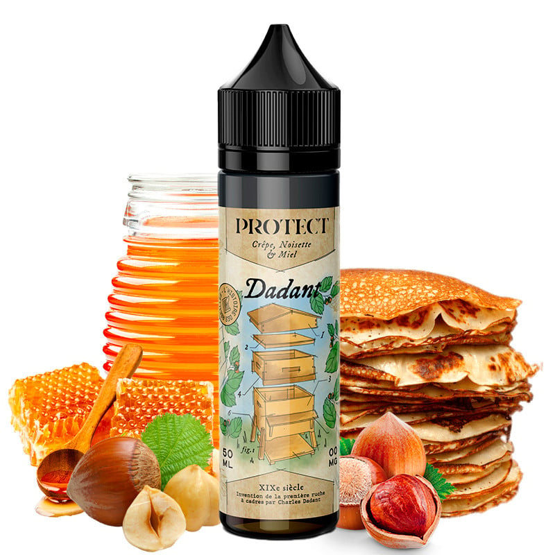 E-liquide 50 ml goût crêpe, noisette et miel de Protect