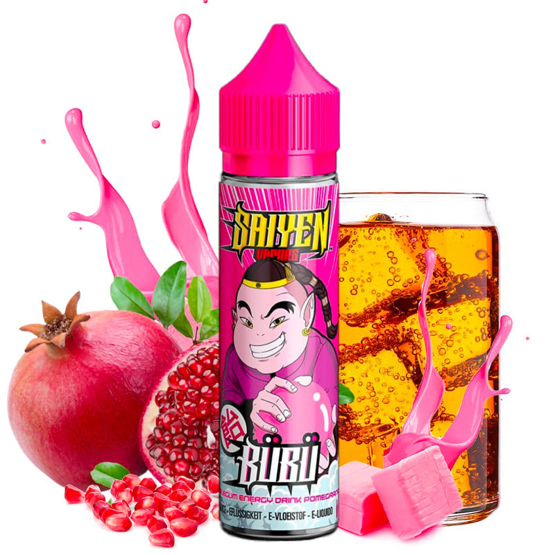 E-liquid Bubu (bubblegum, energy drink, pomegranate) - Saiyen Vapors 50 ml