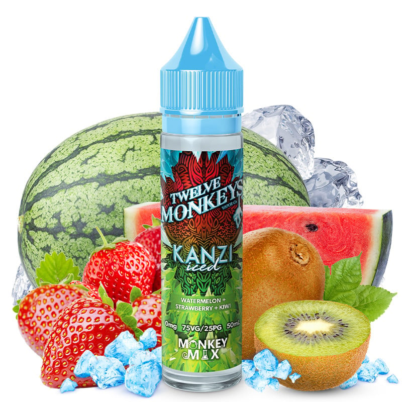 E-Liquid Kanzi Iced ( Bonbons, Erdbeere & Wassermelone) - Shortfill Format - IceAge Collection by Twelve Monkeys | 50ml