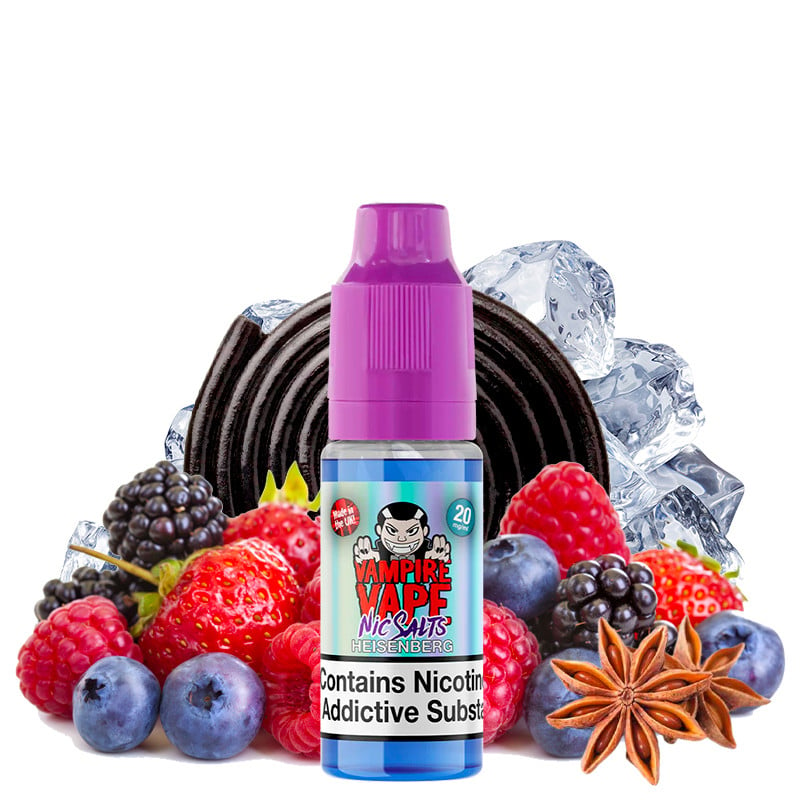 E-Liquide Heisenberg en sels de nicotine de Vampire Vape, flacon 10ml