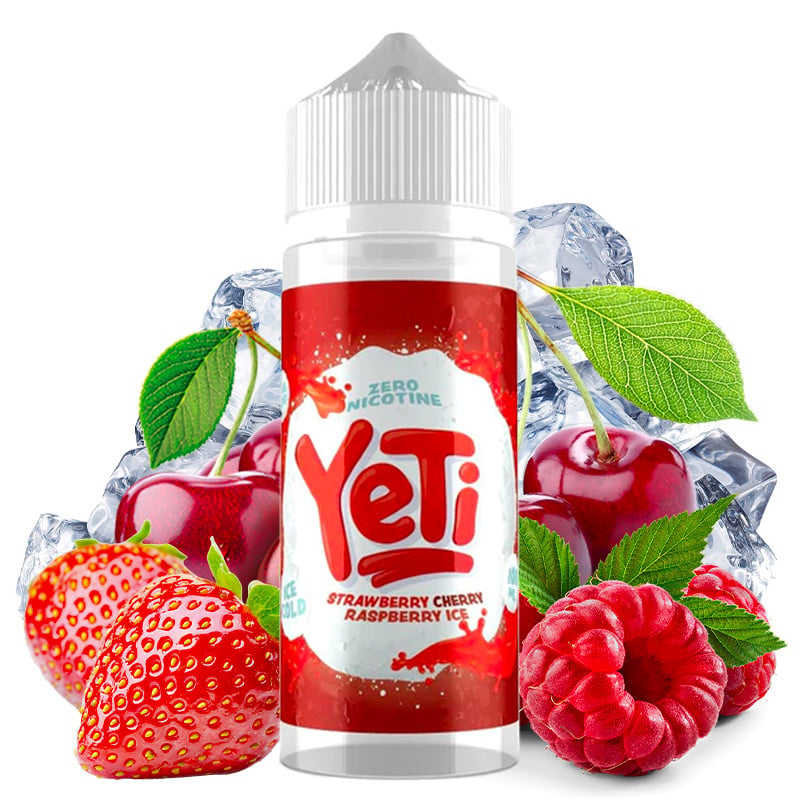 E-Liquid Strawberry Cherry Raspberry ( Erdbeere, Kirsche & Himbeere)  - Ice Cold by Yeti | 100 ml "Shortfill 120 ml"