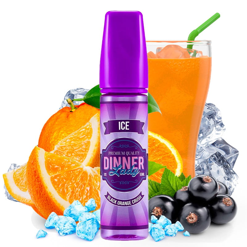 E-Liquid Black Orange Crush Ice (Orange, Cassis, Frische)  50ml Dinner Lady