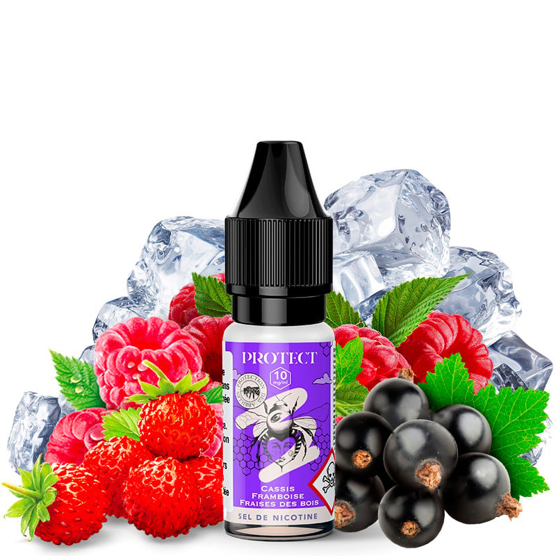 Eliquide Protect Sels de nicotine goût Cassis Framboise Fraise des bois