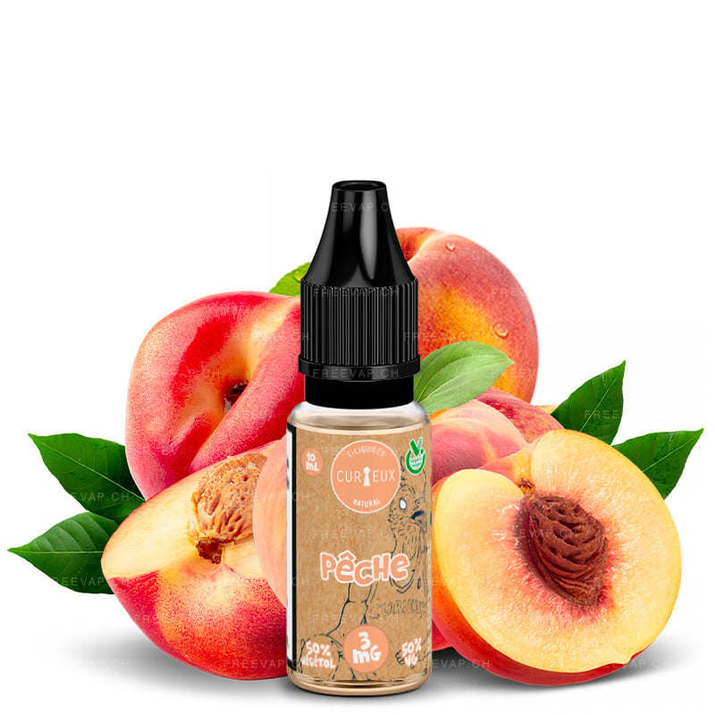 Eliquid natural peach 10ml natural by curieux