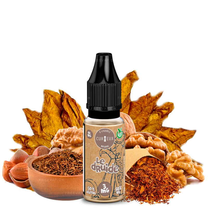 E-Liquid Natural Le Druide (Tabak & geröstete Nüsse) Édition Natural by Curieux 10ml