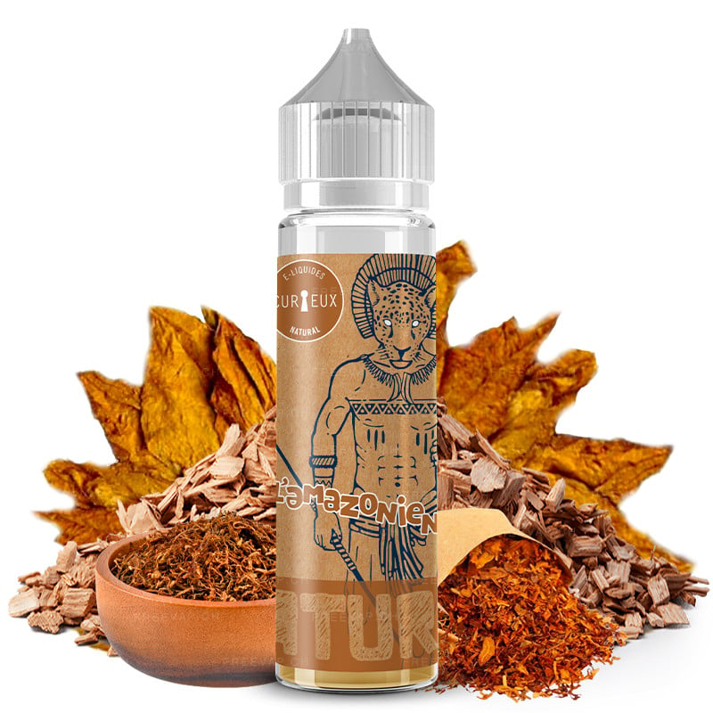 Eliquid natural l'amazonien (full-bodied tobacco and woody) 50ml edition natural by curieux