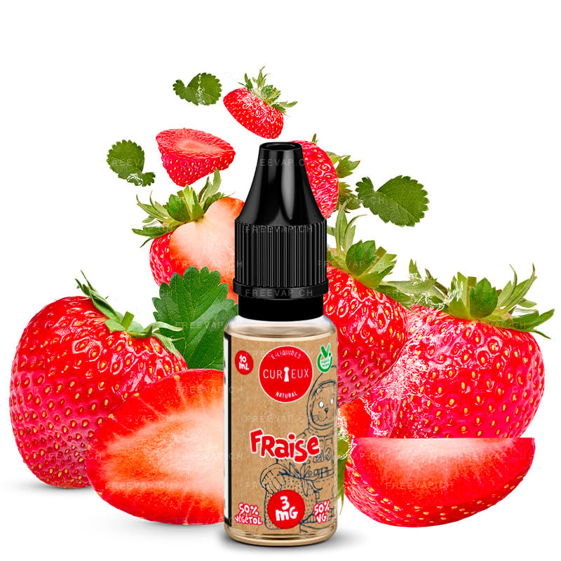 Eliquid natural strawberry 10ml natural edition by curieux