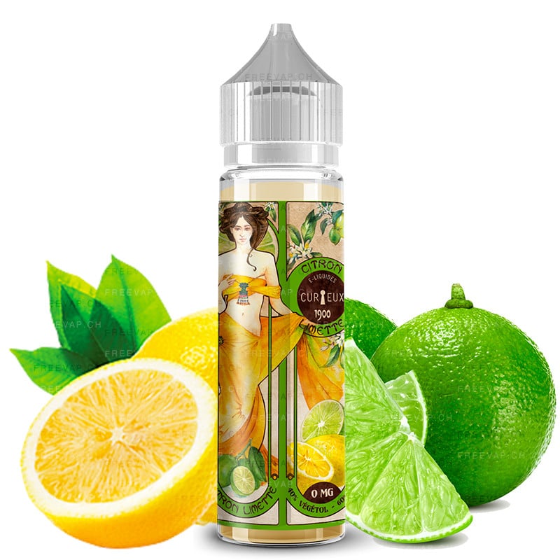 E-Liquid Zitrone Limette - Shortfill Format - Édition 1900 by Curieux | 50ml